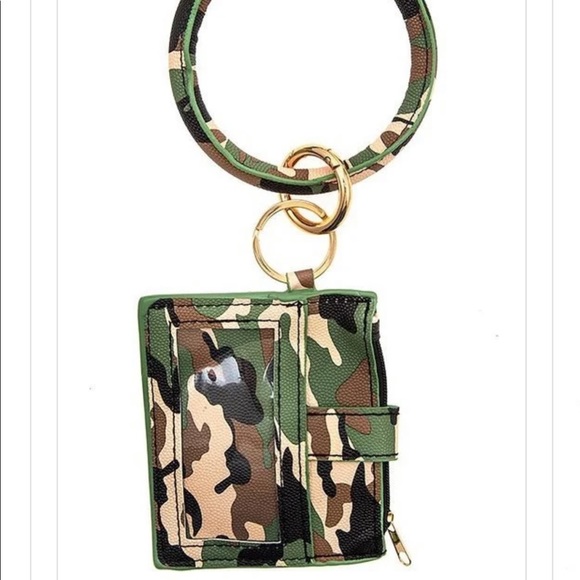 Camo Key Ring with Card Holder and ID slot - Picture 3 of 4